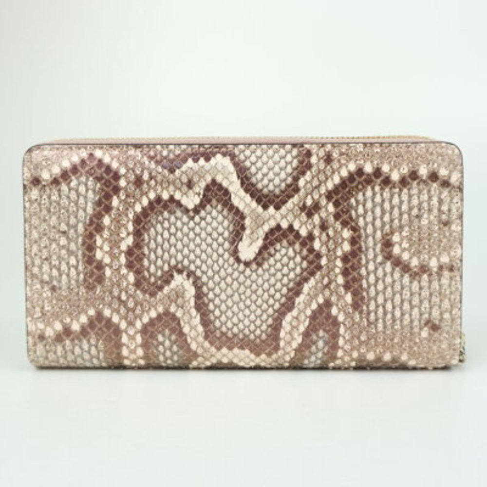 Gucci Bamboo Zip Wallet Pink Python Leather Gg - image 2